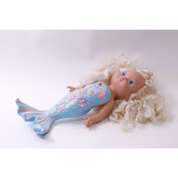 1991, Mattel, Lil Miss, Mermaid, Doll, Blonde, Blue Tail, Collectible, Works ~ - Picture 2 of 4